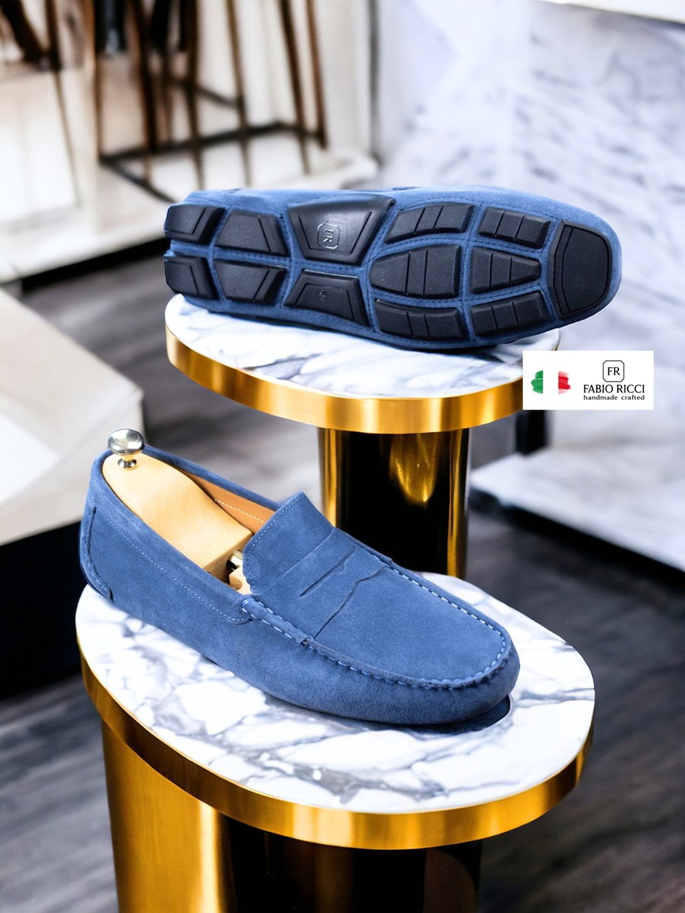 Мокасини FR 1559-3 Blu cielo